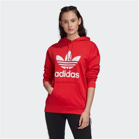 adidas damen kapuzenpullover trefoil hoodie|adidas Originals Women's Trefoil Hoodie .